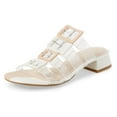 thumbnail image 1 of Cecelia New York Lincoln Slide Sandal Nude Alabaster Clear Transparent Mules (Nude Alabaster, 6.5), 1 of 6
