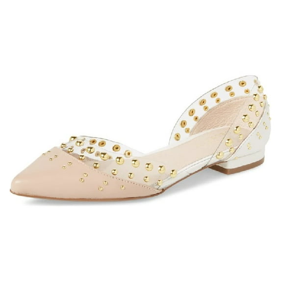 Cecelia New York Min Ballet Flats Clear Chic Pointed Shoe Bare Clear Alabaster (Bare Clear Alabaster, 6)