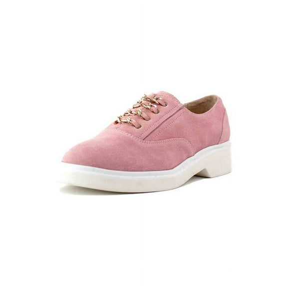 Cecelia New York Randi Platform Oxford Lace Up Man Tailored Shoe Fashion Sneaker (DUSTY ROSE, 8)
