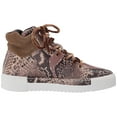 thumbnail image 1 of Cecelia New York Silow Leather Platform Lace-up Sneaker Beige Natural Snake (Beige Natural Snake, 6.5), 1 of 6