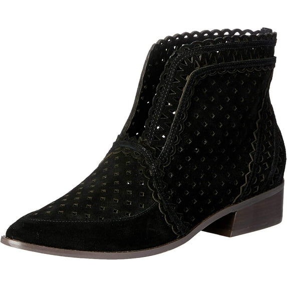 Cecelia New York Tate Black Pull On Padded Footbed Rounded Toe Comfy Boots (9.5, Black)