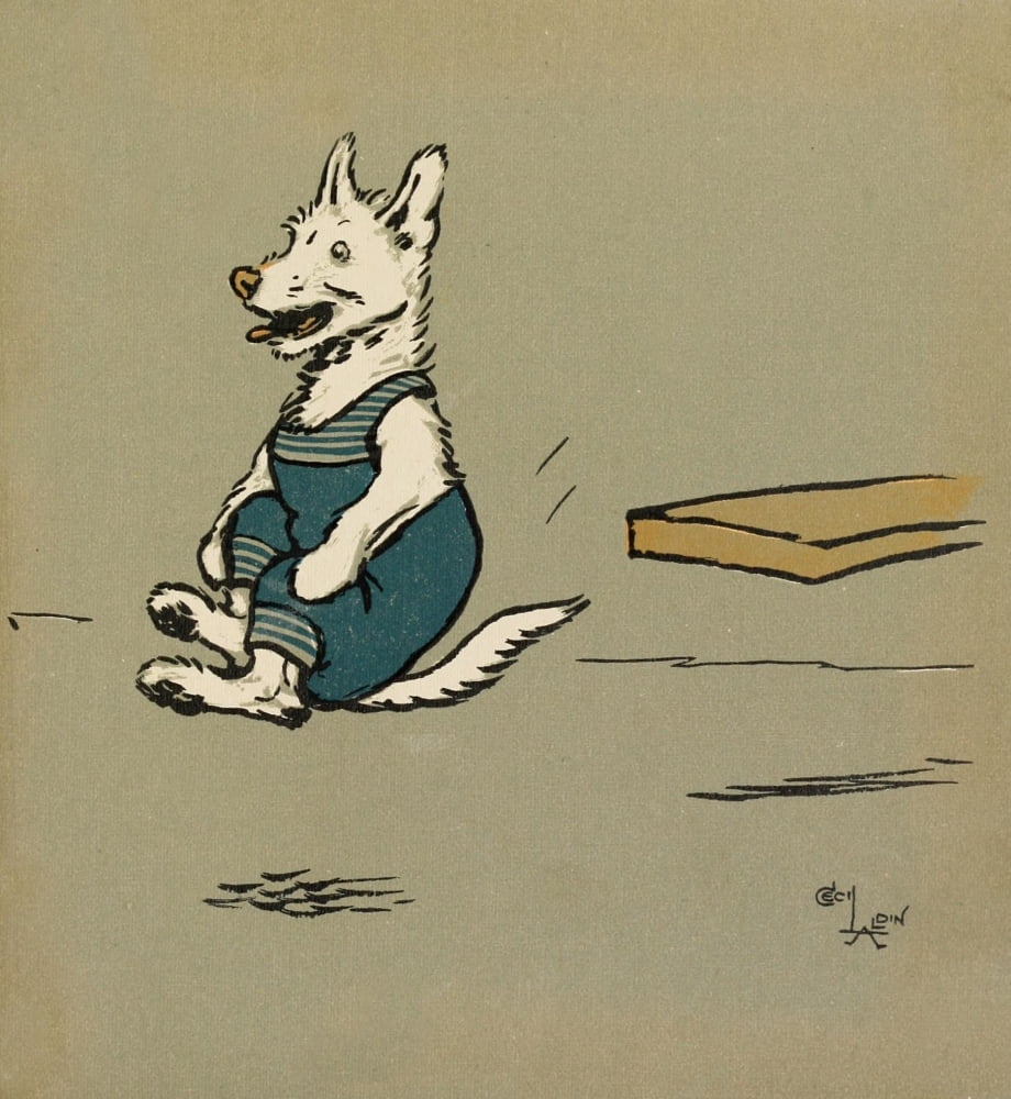 Cecil Aldins Merry Party 1913 Diving Canvas Art - Cecil Aldin (24 x 36)