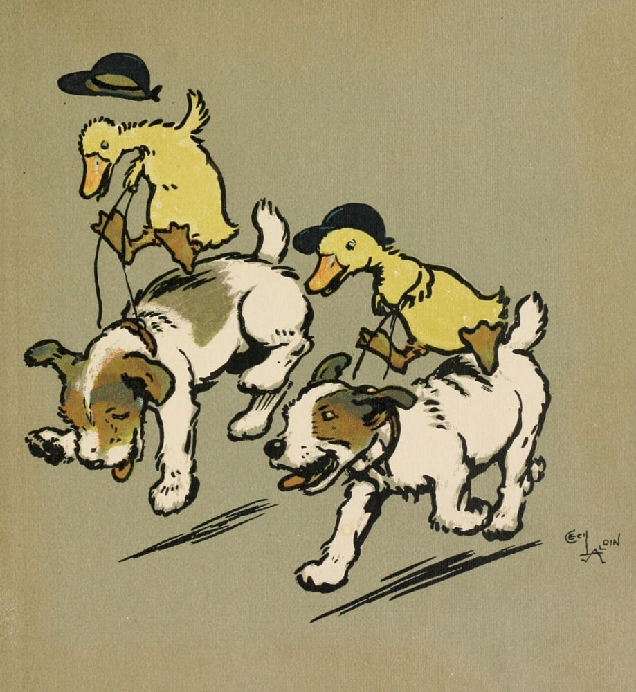 Cecil Aldins Merry Party 1913 Dog-racing Canvas Art - Cecil Aldin (24 x 36)
