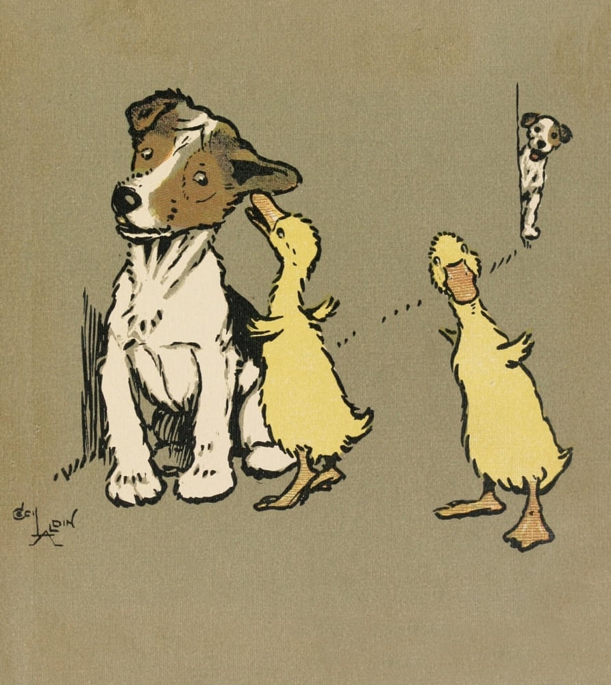 Cecil Aldins Merry Party 1913 Ducks secret Canvas Art - Cecil Aldin (18 x 24)
