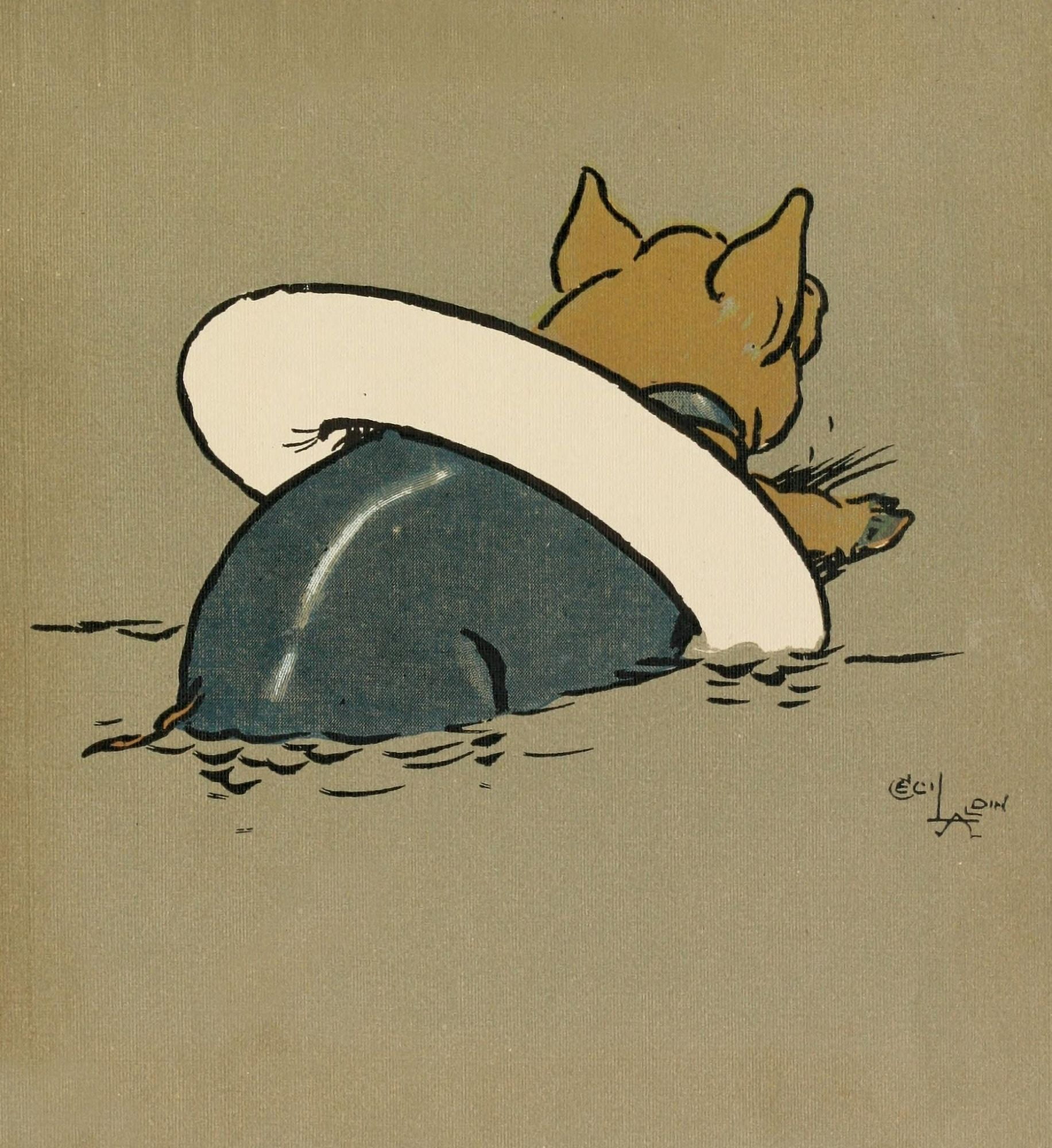 Cecil Aldins Merry Party 1913 Lifebuoy Canvas Art - Cecil Aldin (18 x 24)