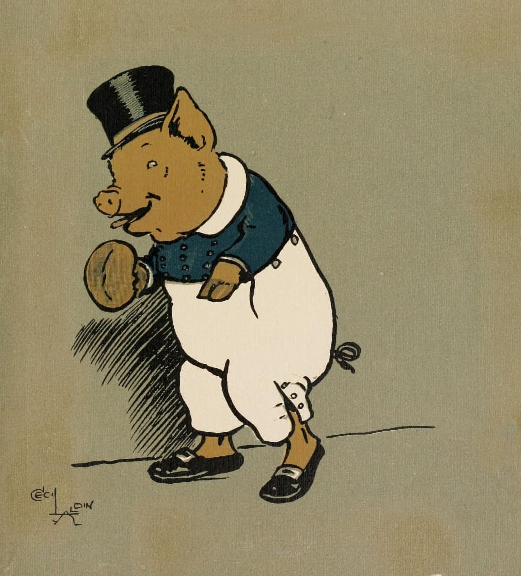 Cecil Aldins Merry Party 1913 Pig Canvas Art - Cecil Aldin (18 x 24)