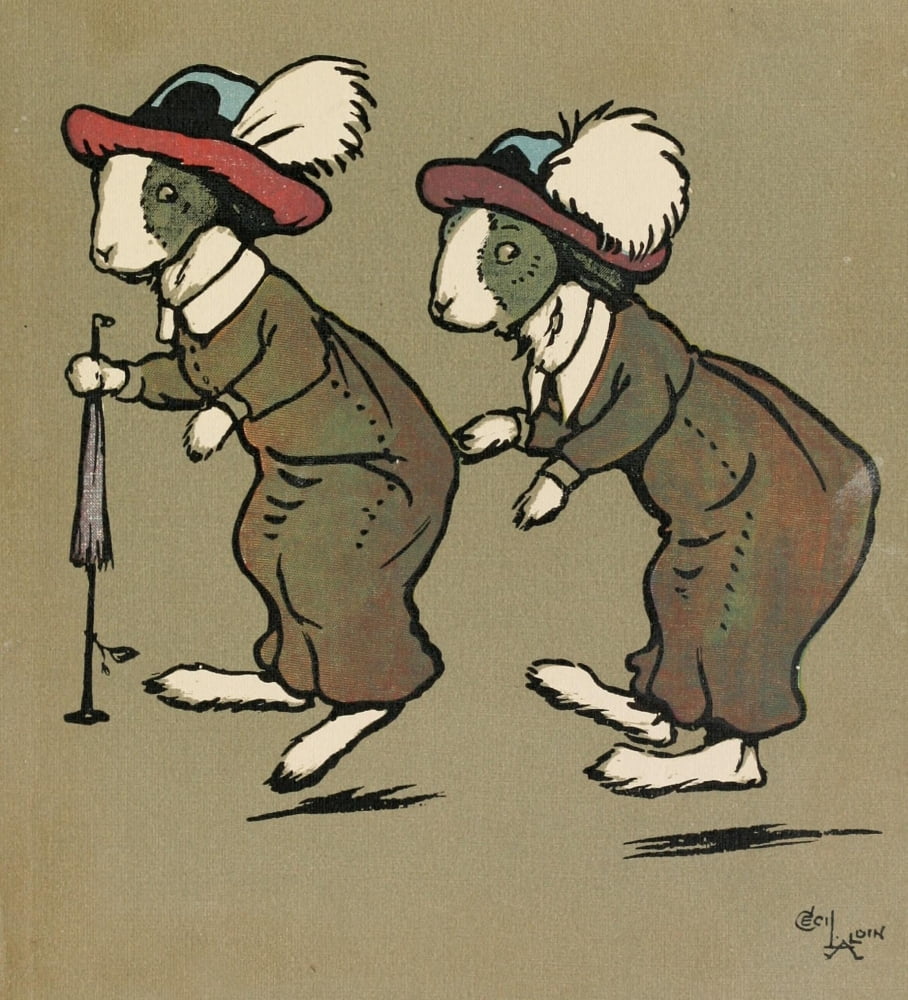 Cecil Aldins Merry Party 1913 Rabbits Canvas Art - Cecil Aldin (18 x 24)
