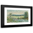 thumbnail image 1 of Cecil Gordon Lawson 14x11 Black Modern Framed Museum Art Print Titled - Shepherd and His Flock, in a River Meadow (1868), 1 of 5