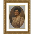 thumbnail image 1 of Cecil van Haanen 18x24 Gold Ornate Framed and Double Matted Museum Art Print Titled - Victoria Steiger (1905-1906), 1 of 4