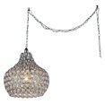 thumbnail image 1 of Cecilia 1-light Crystal Cone 7-inch Chrome Swag Lamp, 1 of 4