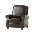 thumbnail image 1 of Cecilia Contemporary Faux Leather Pushback Recliner with Nailhead Trim, Brown and Dark Brown, 1 of 11