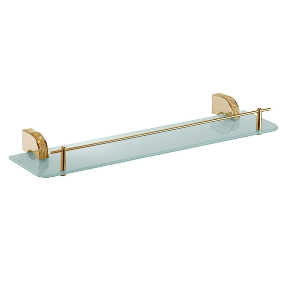 Cecilia wall frosted glass shelf with Swarovski crystals.