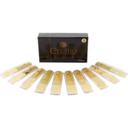 Cecilio Alto Saxophone Reeds, 10-pack with Individual Plastic Case, Strength 2.0