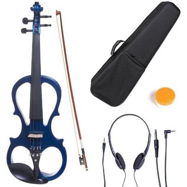 Cecilio Silent Electric Solid Wood Violin with Ebony Fittings, Electric