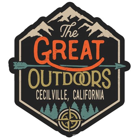 Cecilville California The Great Outdoors Design 2-Inch Vinyl Decal Sticker