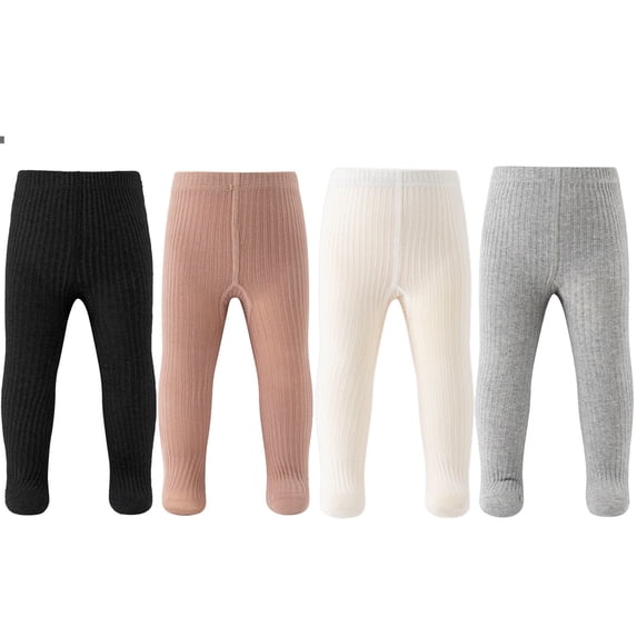 Cecorc Little Girls Leggings Socks Cable Knit Tights Stockings Cotton Opaque Pantyhose,4 Pack,5t,Size 6