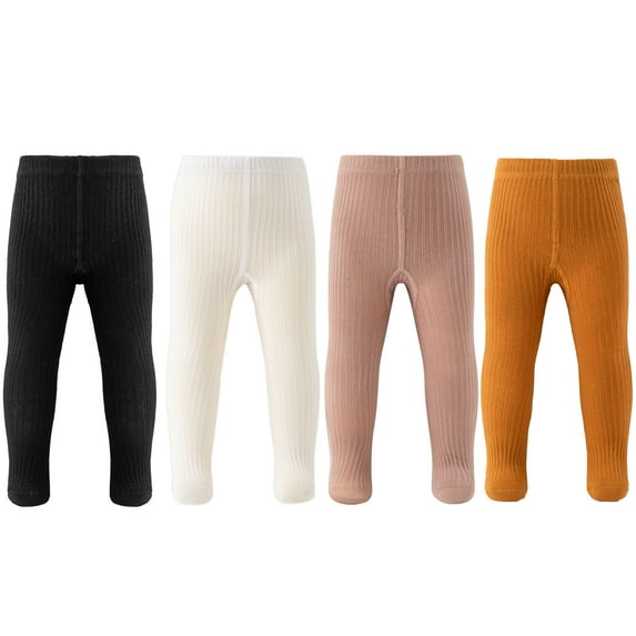 Cecorc Toddler Tights Opaque Pantyhose Cotton Leggings for Baby Girl Fall Outfits, 3Pack, 6-12 Months