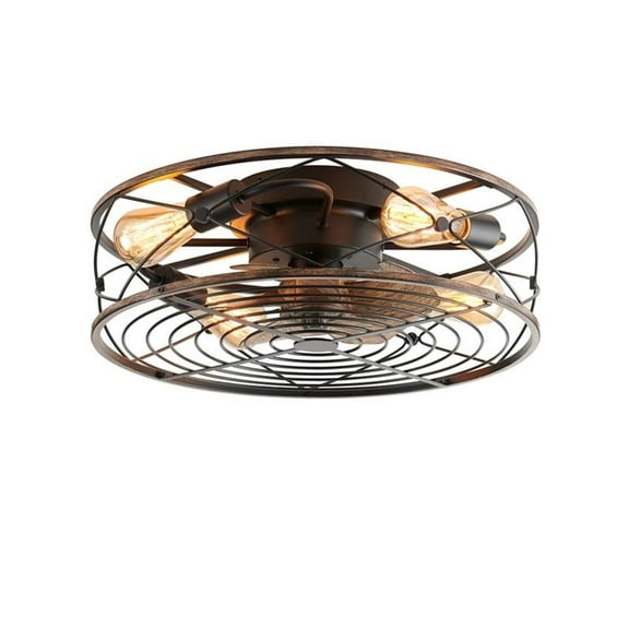 Cedar 4-Light Matt Black Flush Mount Ceiling Fixture