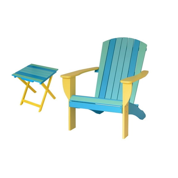 Cedar Adirondack Chair with Table Bottle Opener Outdoor Patio Seating