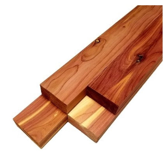 Cedar (Aromatic) Lumber - 3/4" x 2" (4 Pieces) (3/4" x 2" x 36")