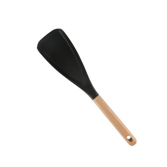 Cedar and Ash Multi Cooking Spoon, Multifunction Spatula Cooking Spoons, 3 in 1 Spatula Spoons Silicone, Makes Stirring, Scooping & Serving Much Easier，Black
