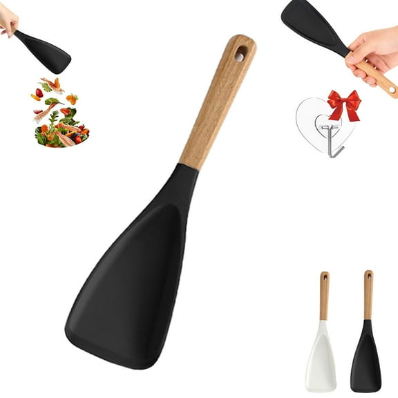 Cedar and Ash Spoon, Multifunction Spatula Cooking Spoon, 2026 New Silicone Nonstick Pan Cooking Spoon, Safe for Nonstick Cookware, Ergonomic Grip, Ideal for Stirring, Mixing, Serving