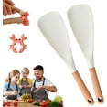thumbnail image 1 of Cedar and Ash Spoonula, Cedar and Ash Multi Cooking Spoon Spatula for Nonstick Cookware, Kitchen 2-in-1 Spatula Spoons Silicone Heat Resistant for Mixing, Scoop, And Scrape (White*2), 1 of 7