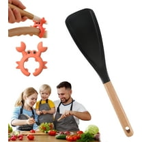 Cedar and Ash Spoonula, Cedar and Ash Multi Cooking Spoon Spoonula for Nonstick Cookware, Kitchen 2-in-1 Spatula Spoons Silicone Heat Resistant for Mixing, Scoop, And Scrape(Black)