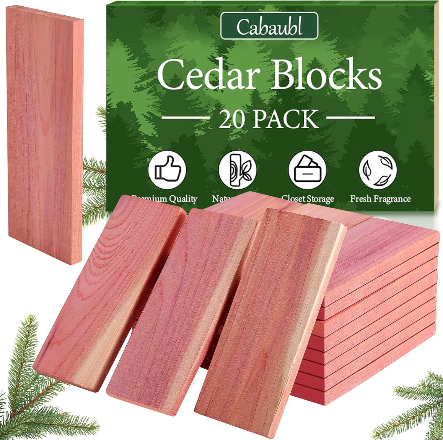 Cedar Blocks for Clothes Storage,20pcs Red Aromatic Cedar Blocks ...