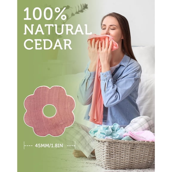 Cedar Blocks for Clothes Storage, 32 Pack Cedar Rings, Aromatic Scent Cedar Planks for Clothes Storage Closets Clothes Hangers and Drawers Freshener Protection & Control