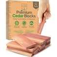 thumbnail image 1 of Cedar Blocks for Clothes Storage, Closets and Drawers - All Natural Moth Balls Alternative for Clothes Storage - Moth Repellant and Keep Clothes Smelling Fresh - 12 Pack, 1 of 3