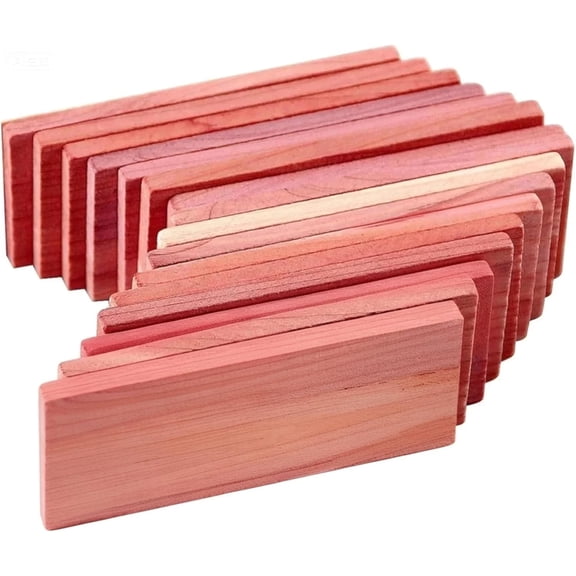 Cedar Blocks for Closet Storage 16Pcs, Red Ceder Blocks Cedar Planks Chips for Closet Drawers 100% Natural Wood Chips