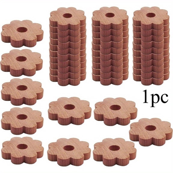 Cedar Blocks for Clothes Storage, Natural Cedar Wood, Fresh Scented Cedar Hang Ups, Cedar Rings for Closets & Drawers, 1pc 1.89x0.35in