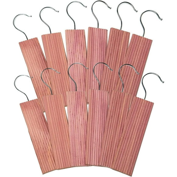 Cedar Blocks for Clothes Storage, Natural Wood Chips Hangs up for Closet and Drawer, 12 Pack