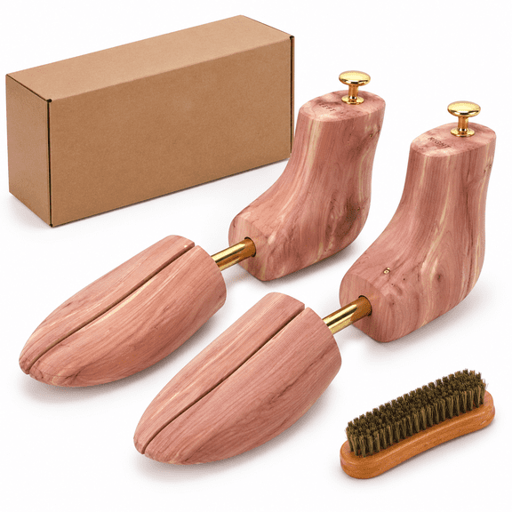 Cedar Boot Tree Adjustable Wooden Stretcher, Medium (Fits 9-10)