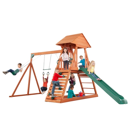 Cedar Chalet Wooden Swingset
