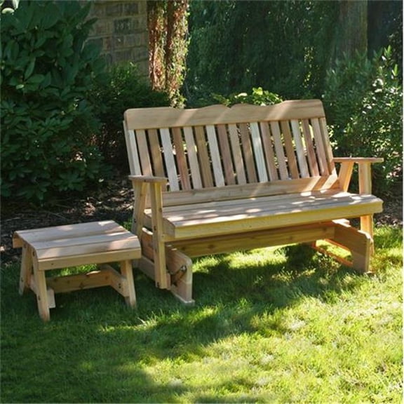 Cedar Countryside Rocking Glider & Table Set