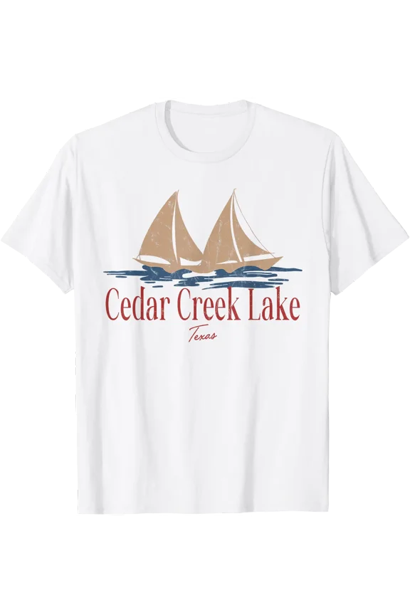Cedar Creek Lake Texas Outdoors Vintage T-Shirt