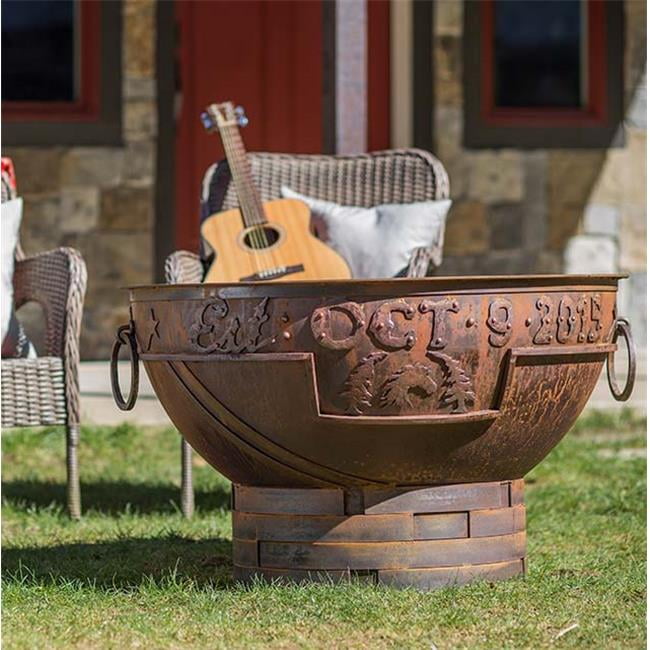 Cedar Creek Sculptures Legacy Fire Pit Natural Gas with Match Lit