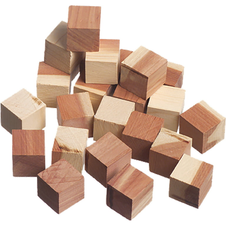 International Innovations Red Cedar Wood Cubes (24 Pack)