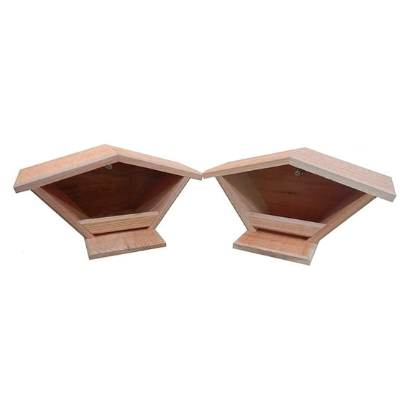 Cedar Dove Nesting Boxes - 2 Pack - Western Red Cedar Birdhouse for Doves - Durable Outdoor Nesting Box - Easy Clean Bird Housing