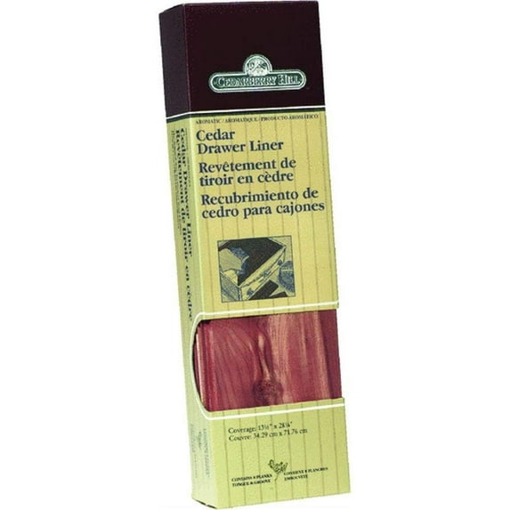 Flagline Cedar Drawer Liner Roll - Cedar Wood Scent, Storage - Red, Solid Print