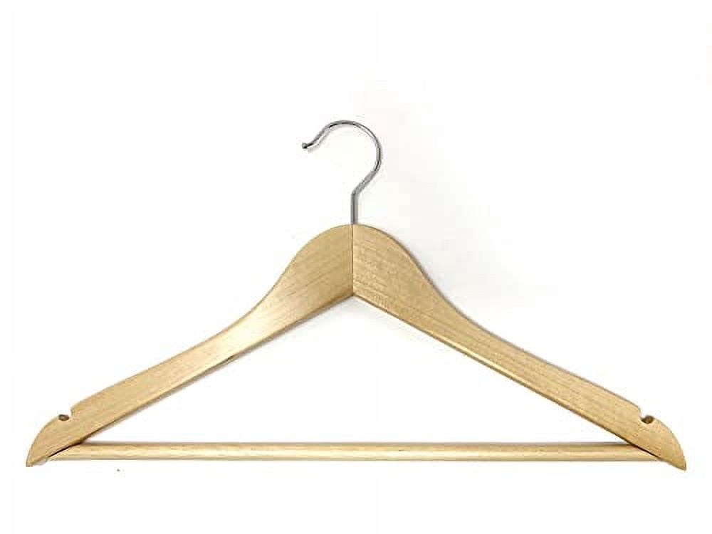 Cedar Elements - Baby/Toddler/Children Wooden Hangers (12 Pack) for Kids Clothes NB-4T ; Perfect for Nursery Organizers and Closet Storage (Children Hanger 4T-10, Natural Wood)