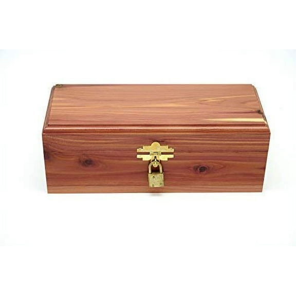Cedar Essence Keepsake or Memory Box 7"L x 4"W x 3 1/4"H with Lock and Key(Small)…