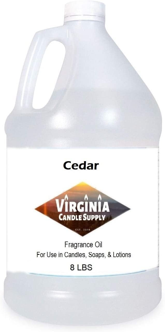Cedar Fragrance Oil 8 LB Bottle for Candle Making, Soap Making, Tart Making, Room Sprays, Lotions, Car Fresheners, Slime, Bath Bombs, Warmers