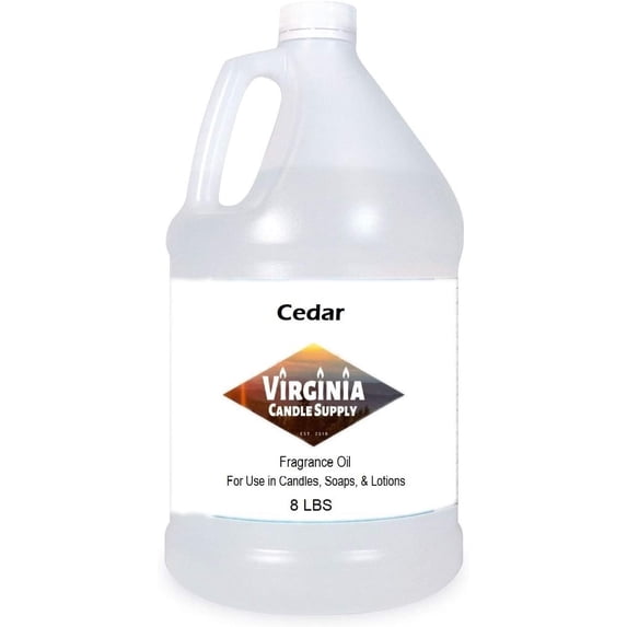 Cedar Fragrance Oil 8 LB Bottle for Candle Making, Soap Making, Tart Making, Room Sprays, Lotions, Car Fresheners, Slime, Bath Bombs, Warmers