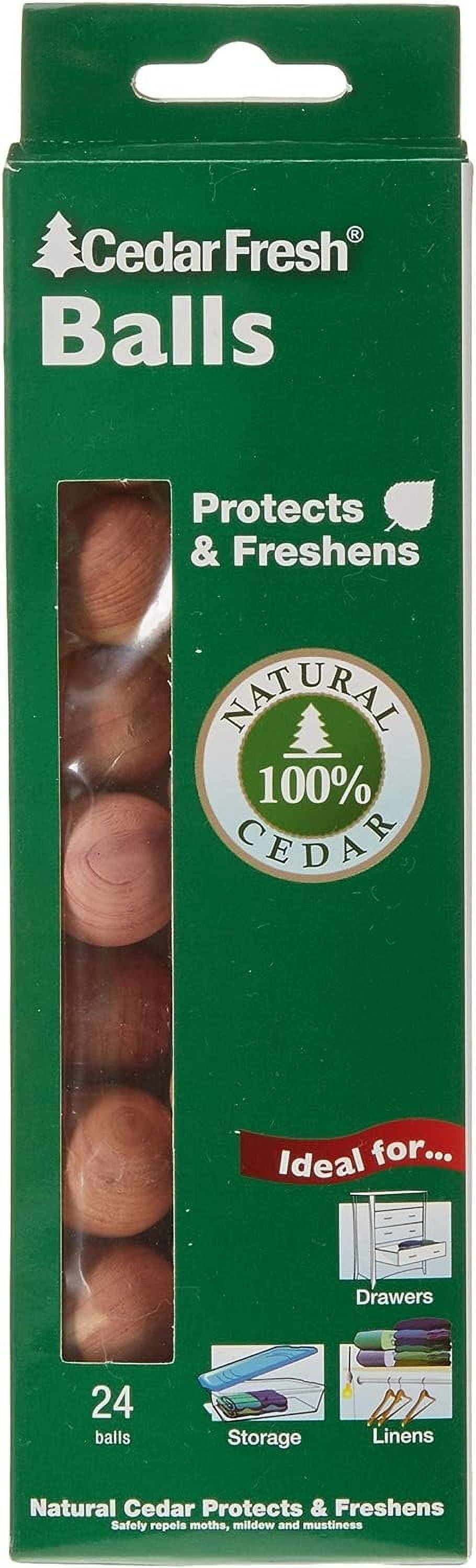 Cedar Fresh Household Essentials 24 Pack of Cedar Balls, 24Pack, Brown