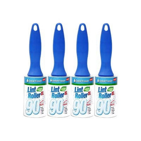 Cedar Fresh Lint Rollers, 90 Sheets, 4 Count