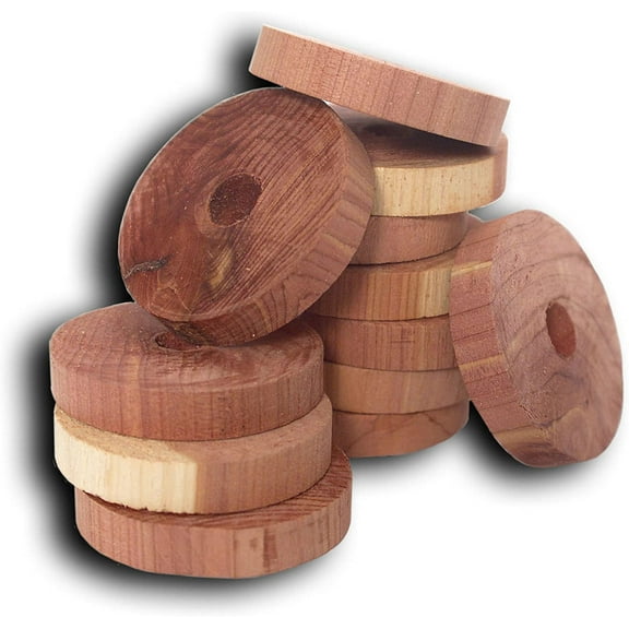 Cedar Fresh Red Cedar Wood Rings for Hangers | Set of 24