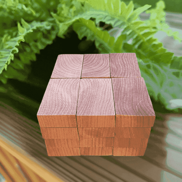 32pcs. Premium Fresh Red Cedar Blocks for Closets and Drawers Providing Natural Moth and Pest Repellent.